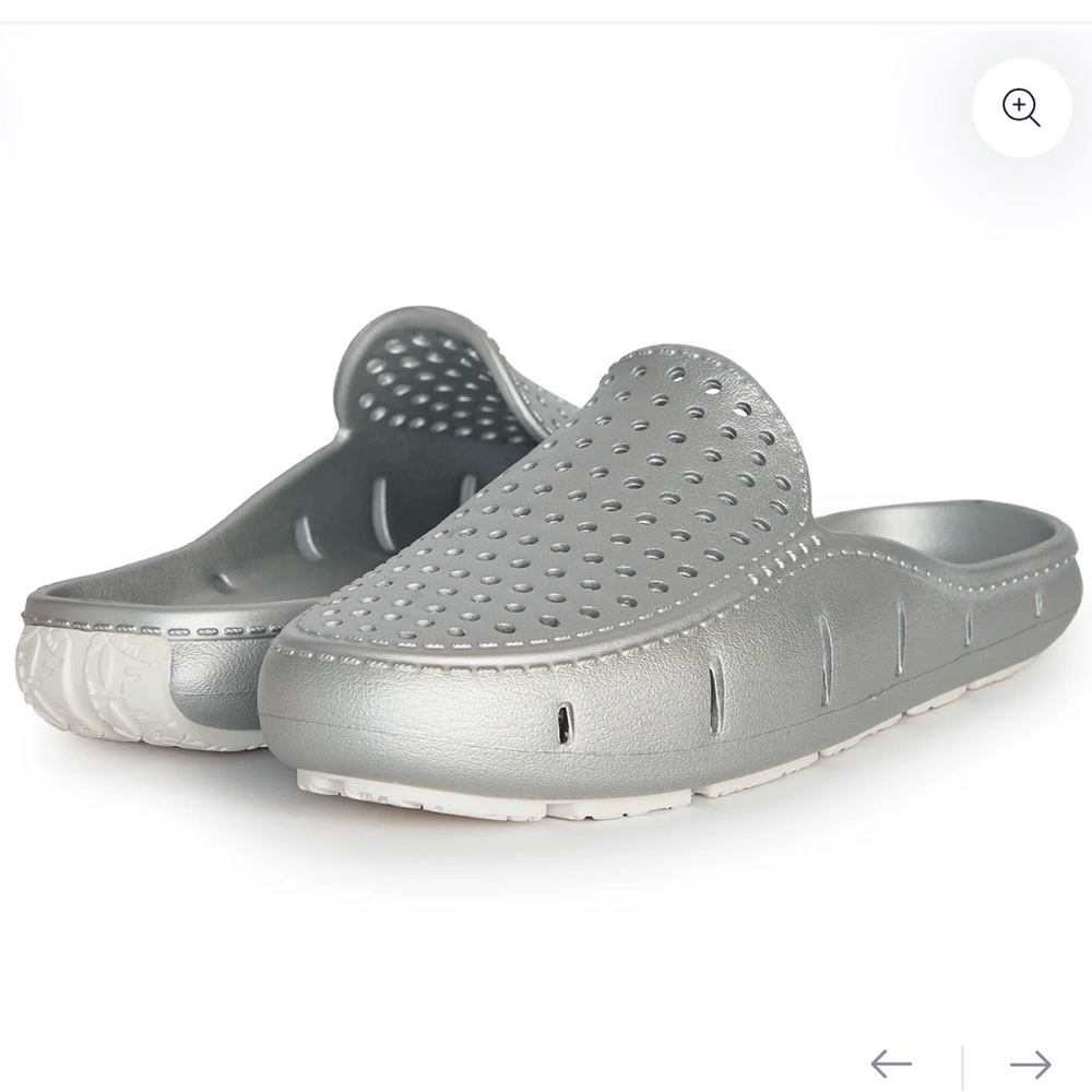 Floafers Sunset Slide Silver Slip-On Shoes M8/W10 - Picture 3 of 6
